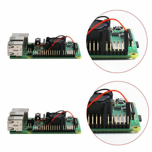 Fast Cooling Square 1/2 Dual Single Fan With Heatsink For Raspberry Pi 3B/3B+ C - Picture 6 of 7
