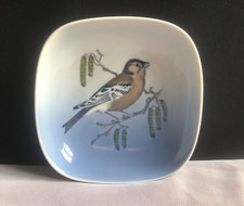 Royal Copenhagen Pin Dish Chaffinch Bird Hazel Branch Catkins Denmark