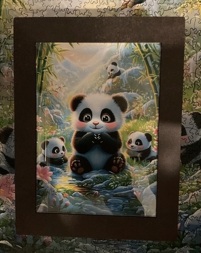Puzzle en bois 500 pièces en forme ours pandas par puzzleprint de Lettonie - Photo 2/2
