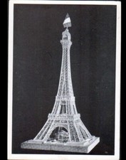 PARIS / Maquette TOUR EIFFEL réalisée avec 54000 allumettes / Carte postale 1960
