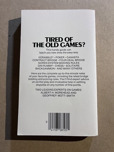 HOYLE'S RULES OF GAMES ed. Albert H. Morehead 1983 Signet paperback REFERENCE - Picture 2 of 3