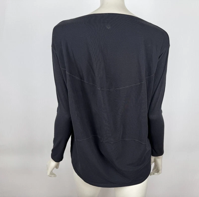lululemon back in action long sleeve stretch lightweight top gym shirt