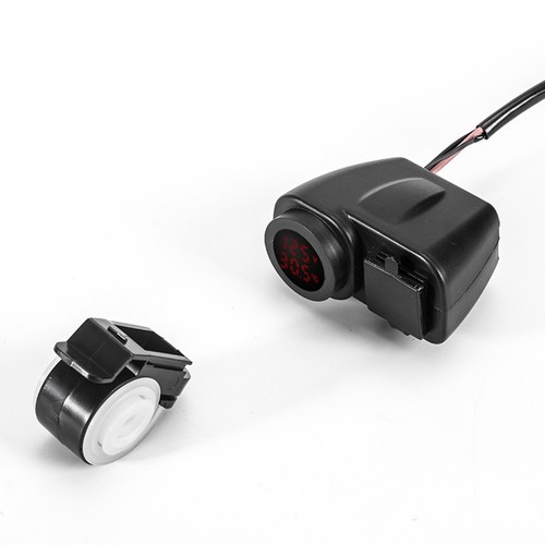 Useful Bike Motorcycle 3 In 1 12V 4.2A Dual USB Dustproof LED Voltmeter - Bild 12 von 12