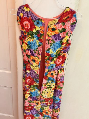 Vintage Edward Abbott Of New York 60er Jahre buntes Midikleid gebraucht - Bild 5 von 8