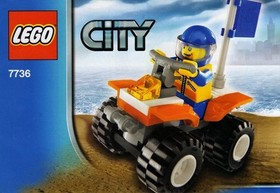LEGO CITY: Coast Guard Quad Bike (7736), 99% Complete, Original Instructions