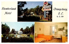 Postcard SWIMMING POOL SCENE Orangeburg South Carolina SC o/19 AR3314