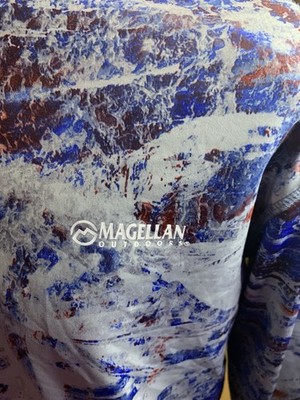 Magellan Outdoor Reversible LG Sleeve Red/White/Blue Fish Gear  Small #fishing