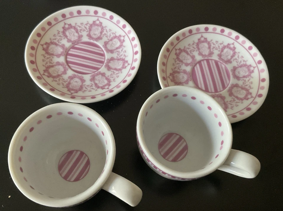 Disney Princesses 1 Pink Teapot 2 Tea Cups And 2 Saucers Ceramic - Image 4 of 4