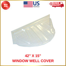 NEW Polyethylene Lightweight Reversible Bubble Window Well Cover 42 in. x 15 in.