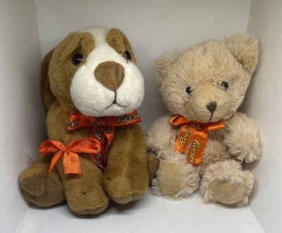 Reese s Plushies Lot Of 2 Dog & Bear Plushie