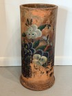 Antique Hand Painted Umbrella Stand/Cane Holder — photo 1