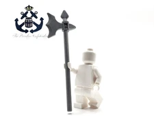 LEGO Castle Minifigure Dark Bluish Gray Weapon Axe Halberd Knights Kingdom 6123