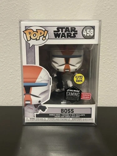NEW! Star Wars Gaming Greats Funko 458 Glow in the Dark Boss Gamestop Exclusive!