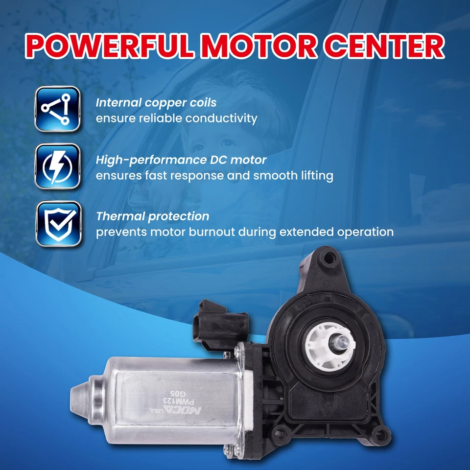 Front or Rear Right Window Motor w/ 2 Pins for Chevrolet Silverado GMC Sierra Foto 3 de 4