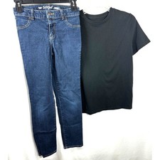 Cat Jack Jeans youth 14 slim youth black t shirt xl 16 two clothing items