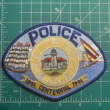BANDON 100th CENTENNIAL OREGON Police Shoulder Patch LIGHTHOUSE WINDSURFER 1C