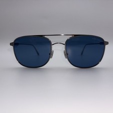 Tom Ford Jake FT0827 14V Sunglasses Shiny Light Ruthenium Blue Navigator 56mm