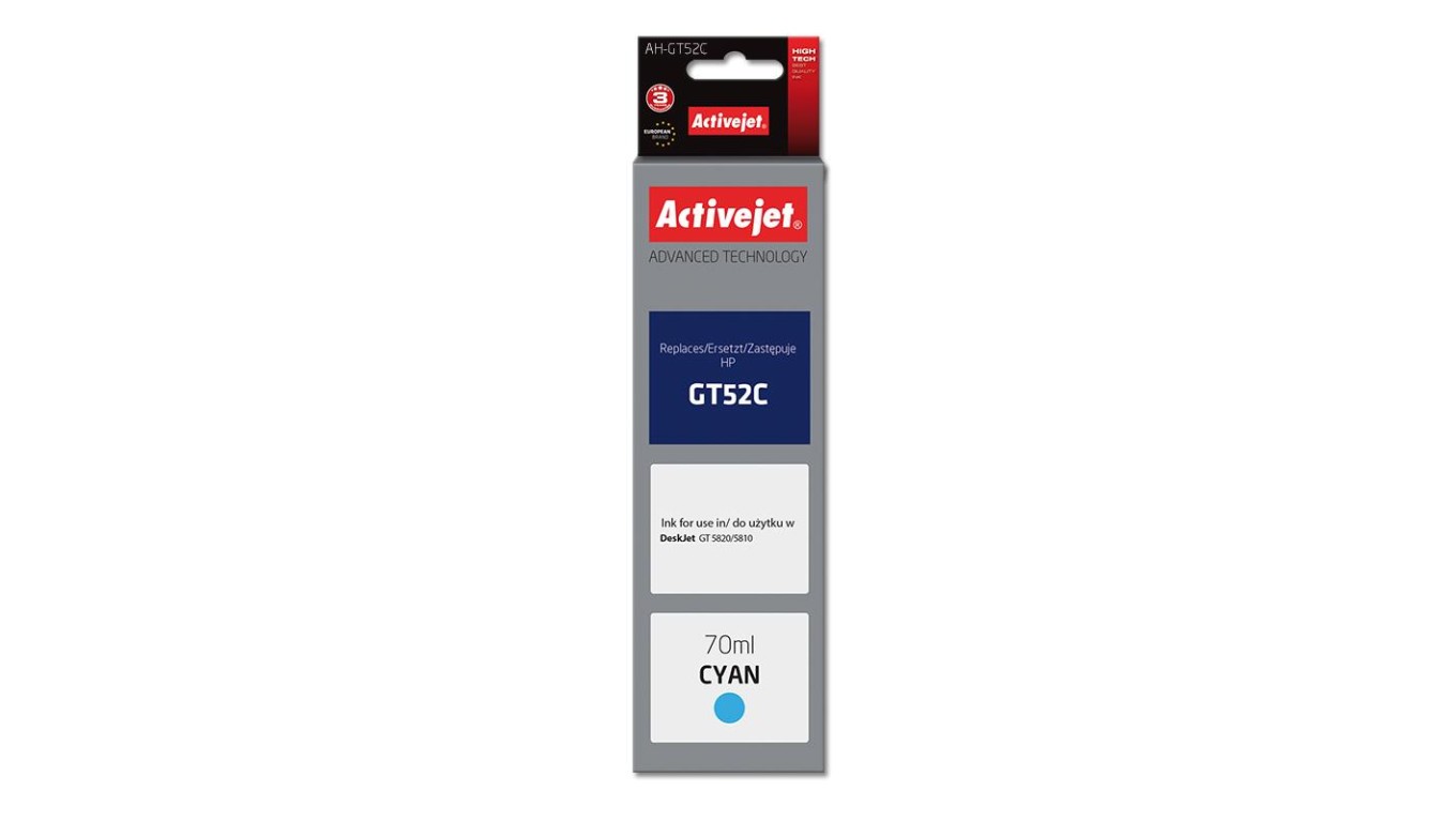 5901443110743 Tusz Activejet AH-GT52C ( HP GT52C M0H54AE Supreme 70