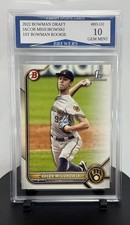 2022 Bowman Jacob Misiorowski Brewers 1st Bowman Rookie Card #BD-132 Gem Mint 10