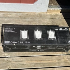 Artika Crystal Cube 13-Watt Integrated LED Chrome Modern Hanging Pendant Light