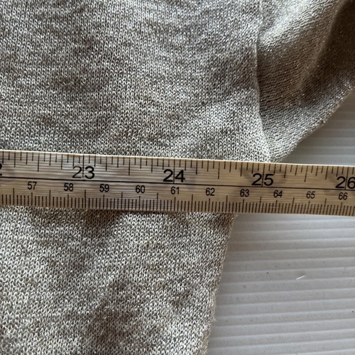 Massimo Dutti Women Cardigan Size L Grey Silver Metallic Lightweight Long Sleeve - 第 16/18 張圖片