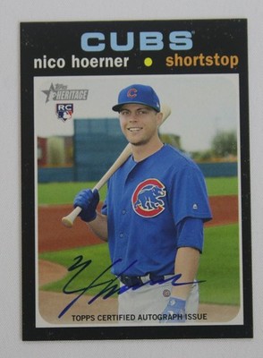 2020 Topps Heritage Real One Auto ROA-NH Nico Hoerner - Chicago Cubs - Autograph