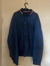 Tommy Hilfiger Men’s Blue Lightweight Jacket XXL Full Zip Classic Logo Casual
