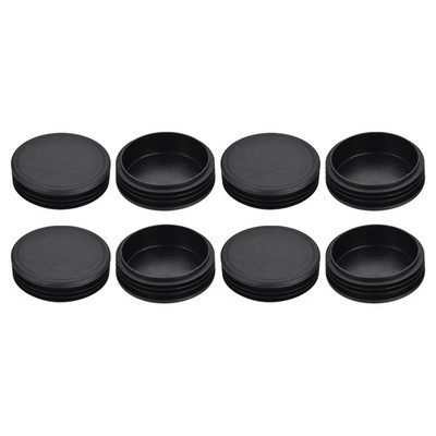 8Pcs Plastic Hole Plug 2 3/4''(70mm) Round Tubing End Cap Fit 66-68.8mm Black