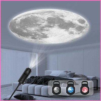 Three-color moon-changeable atmosphere light, LED starry sky projection...