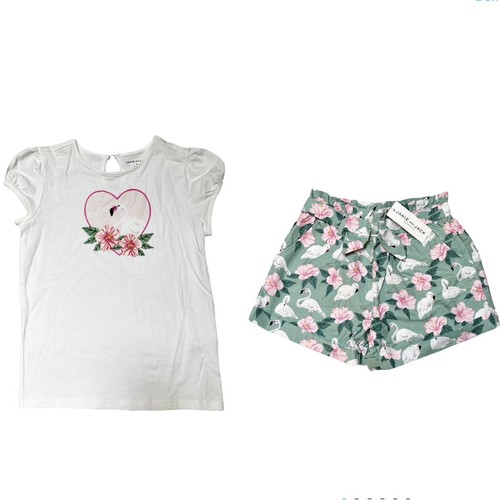 NWT Janie And Jack Flamingo Hibiscus Shorts Size 7 - Picture 4 of 7