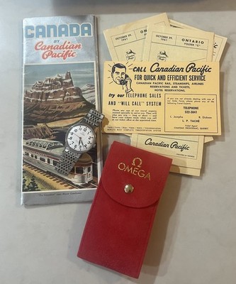 Vintage Omega Railmaster 165.002 Watch Runs Great Canadian Pacific Railway
