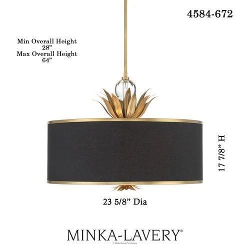 Minka Lavery 4584 Caprio 4 Light 24"W Multi Light Pendant - Natural Brushed - Picture 10 of 12