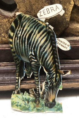 ZEBRA Die Cut Scrap by Raphael Tuck & Sons Africa #896 L7