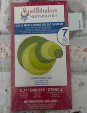 NEW Spellbinders Nestabilities STANDARD CIRCLES LARGE Die Templates SET OF 7