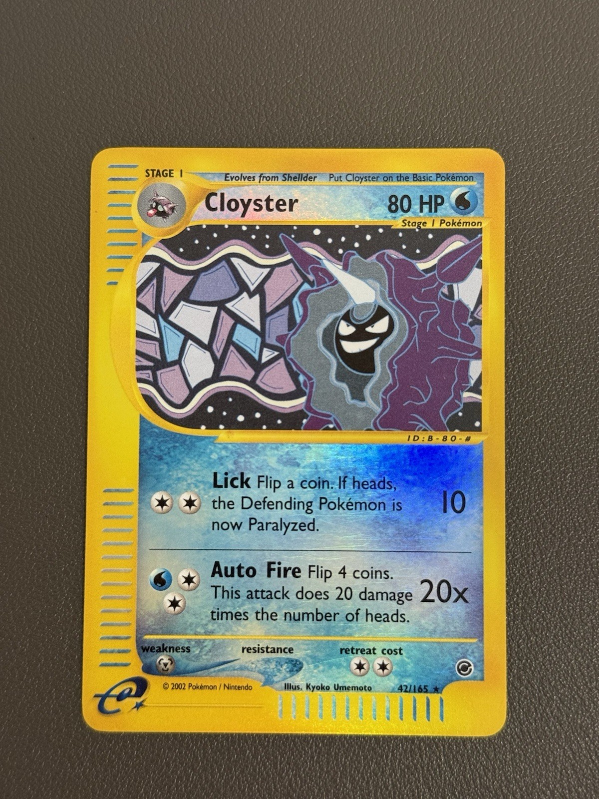 Pokémon TCG Cloyster 42/165 Expedition Base Set Reverse Holo Rare #42