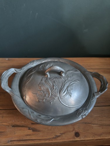 Antique Art Nouveau Pewter