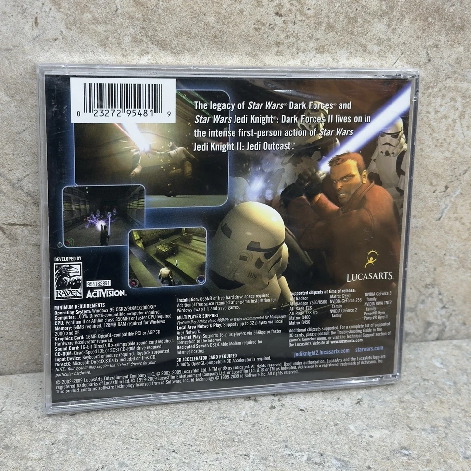 STAR WARS-JEDI KNIGHT 2: JEDI OUTCAST PC/CD ROM JEWEL CASE SEALED! - Image 2 of 3