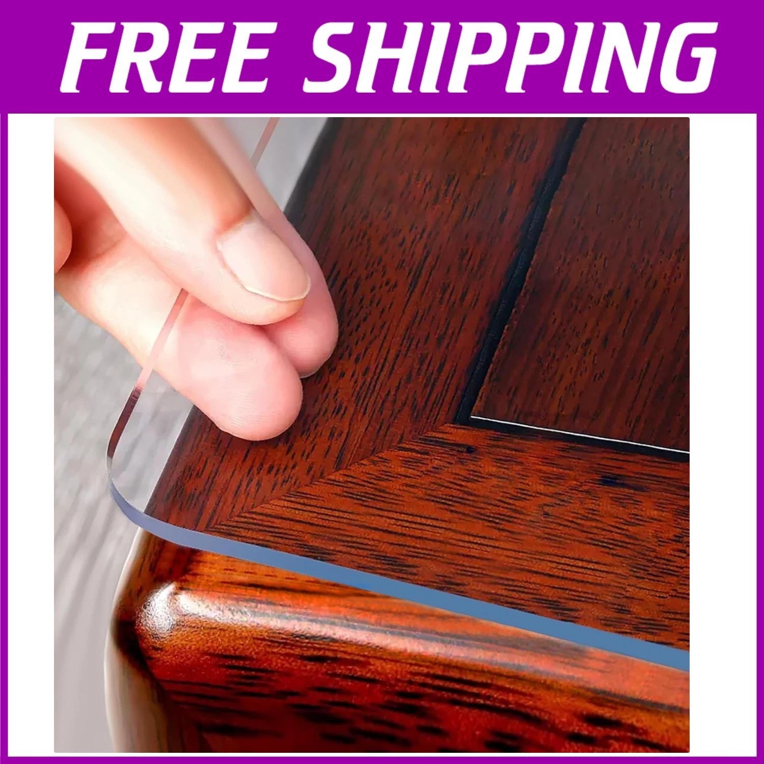 Waterproof Clear Table Protector - 2mm Thick Plastic Cover