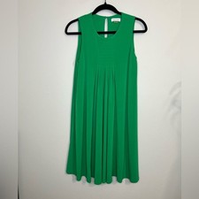 Calvin Klein dress size 4 green sleeveless A-line shift knee length