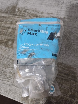QTY 3 SharkBite Max 1/2 x 1/2 x 3/8 Inch Compression Tee Stop Valve