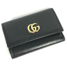 GUCCI 456118 key GG Marmont 6-Ring Key Case Leather Black