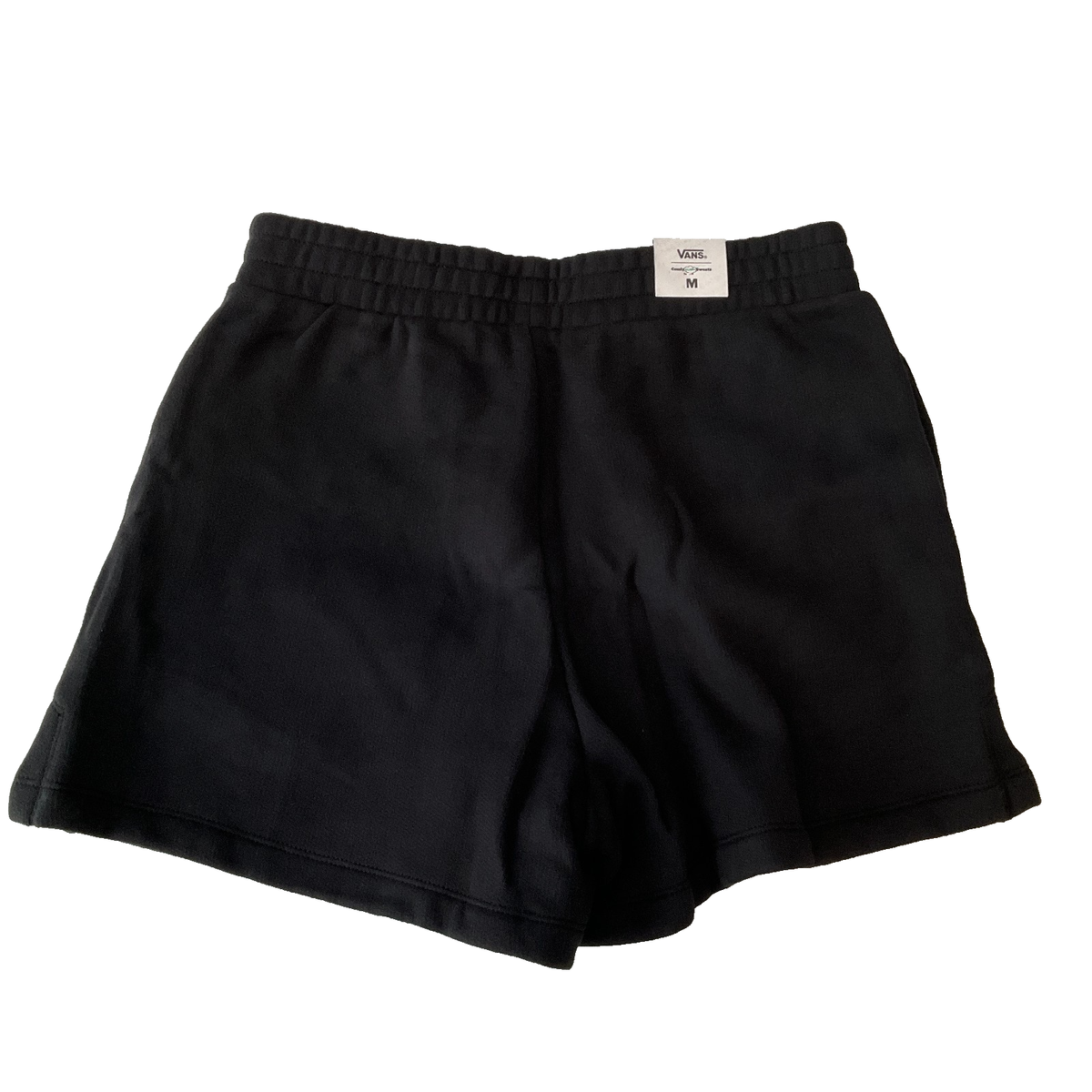 Vans Fleece Sweat Shorts Womens Size M Black Comfy Cush Logo