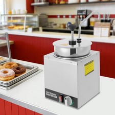 Commercial Hot Fudge Warmer Nacho Cheese Sauce Warmer w/ Pump Dispenser