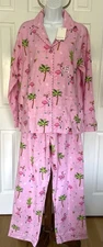 NWT P. J.  Salvage-  Women's S - Christmas Flamingos Pajama Set- Pink - Cotton