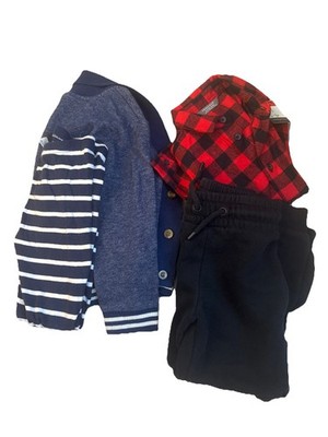 Lot Of 4 Baby Boy Shirt Winter Bundle Sweater Pants Primark - Size 5T Baby Boy