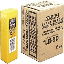 [36370-6] OLFA Lot de 6 Etuis Plastique LB-50 de 50 Lames de Cutter 18 mm