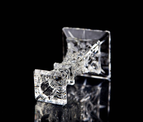 Waterford Lismore Candlesticks Set of 2 Elegant Vintage Crystal Signed - Picture 3 of 6