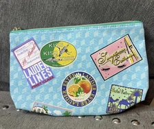 Estee Lauder Rebellious Rose Blue Makeup / Travel Bag Cosmetic Zipper Pouch