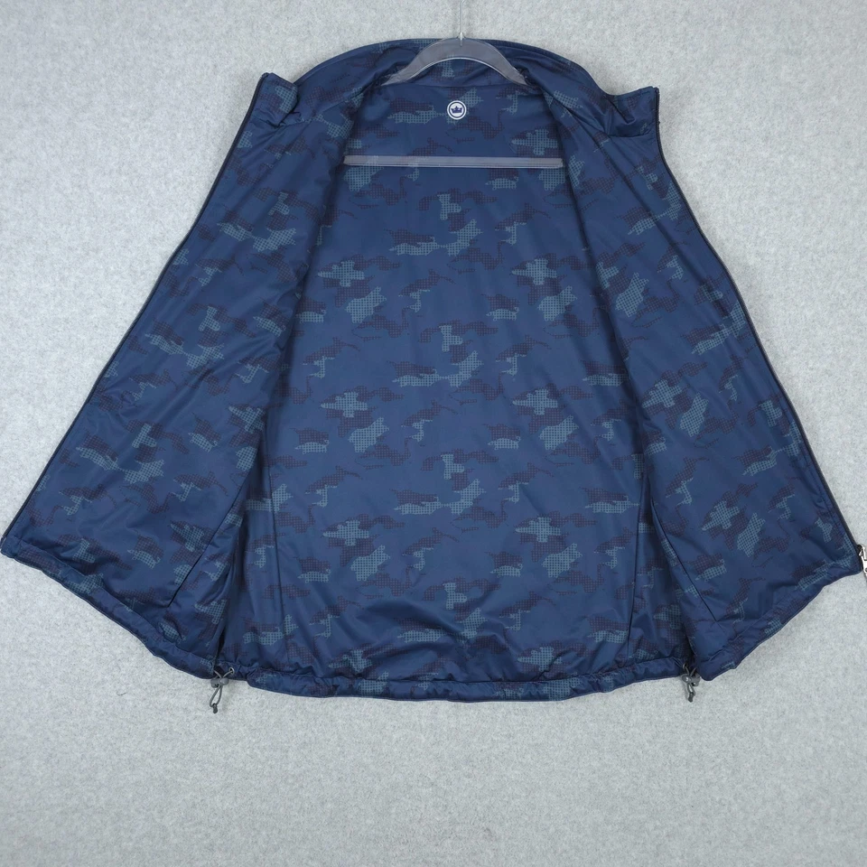 Chaleco Peter Millar Para Hombres XL Azul Acolchado Reversible Camuflaje Ligero Golf Informal Foto 3 de 4