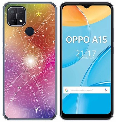 Custodia In Gel Trasparente Per Oppo A15 Design Foglie Disegni